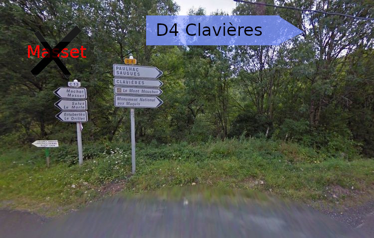 A droite D4 Clavières
