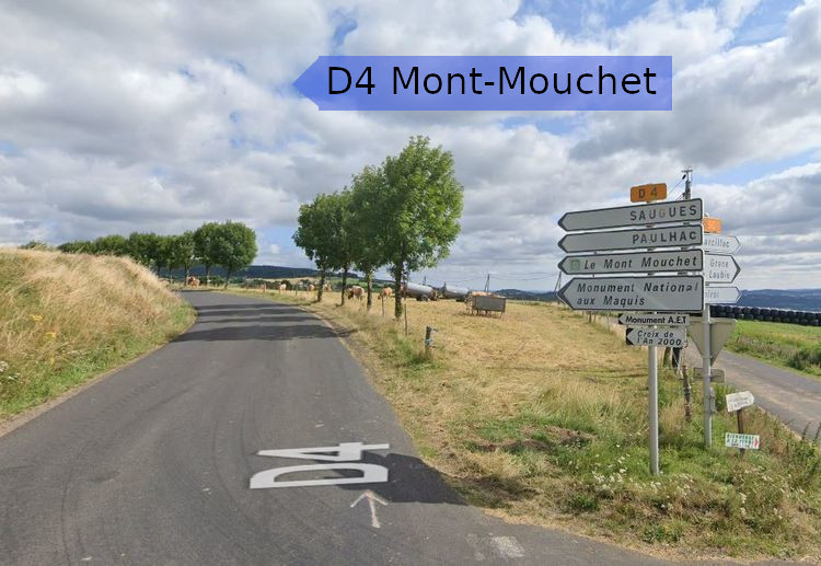 A gauche D4 Mont Mouchet